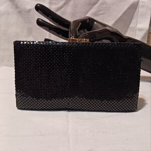 Bueno Y2K Chain Metal Clutch Wallet Black
